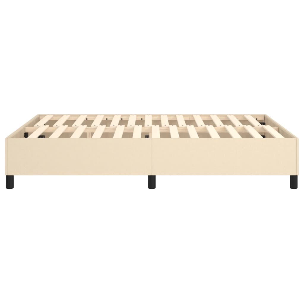 vidaXL Bedframe stof crèmekleurig 140x190 cm