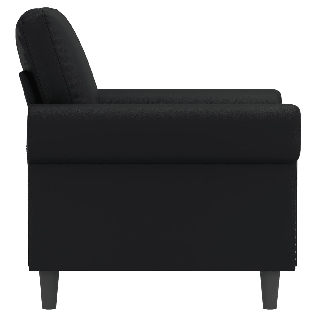 vidaXL Fauteuil 60 cm kunstleer zwart