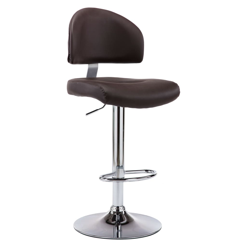 vidaXL Barstoelen 2 st kunstleer bruin