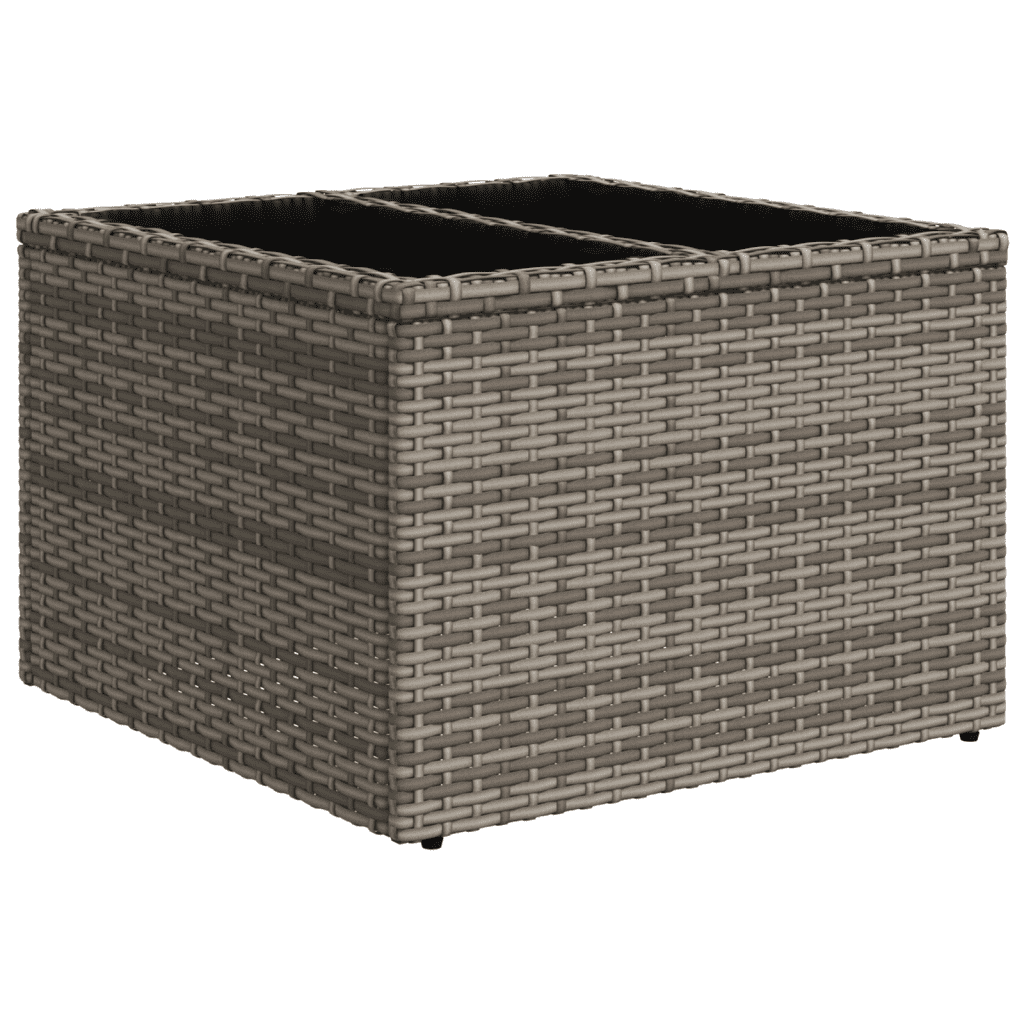 vidaXL 8-delige Loungeset met kussens poly rattan grijs