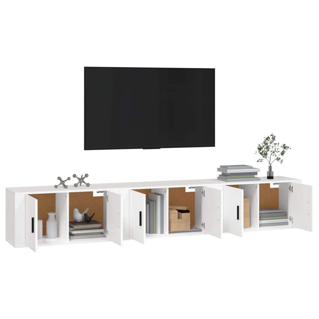 vidaXL Tv-wandmeubels 3 st 80x34,5x40 cm wit