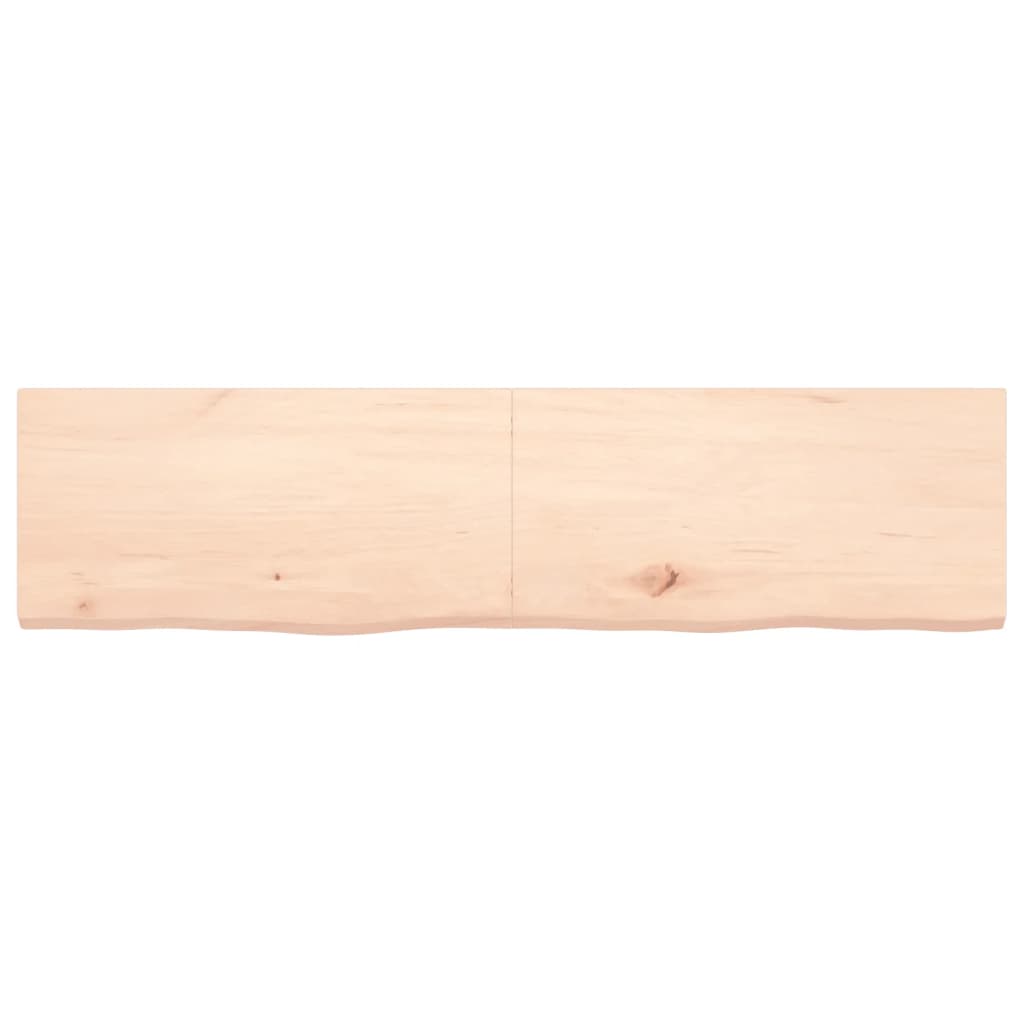 vidaXL Wandschap 160x40x(2-4) cm onbehandeld massief eikenhout