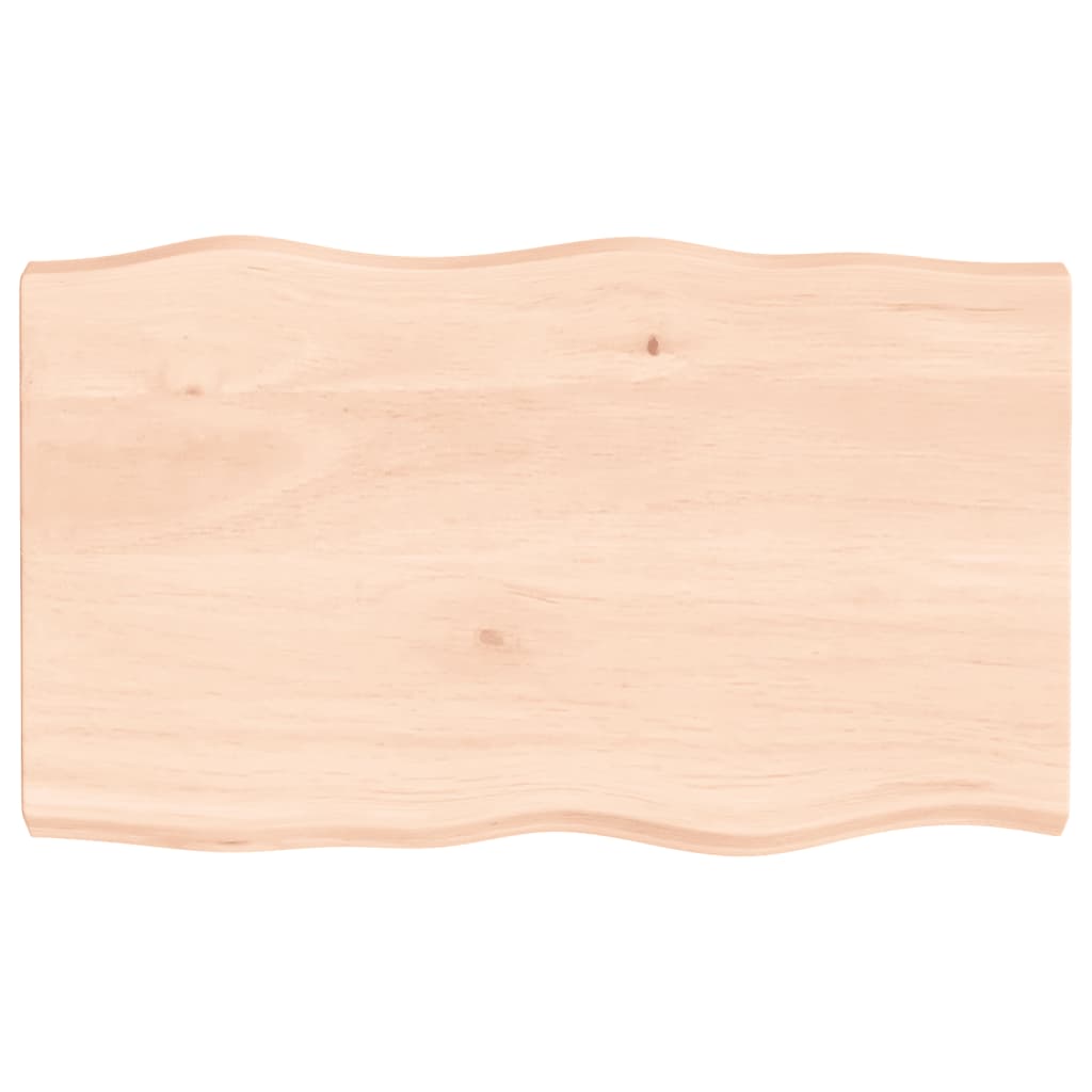 vidaXL Tafelblad natuurlijke rand 100x60x(2-6) cm massief eikenhout