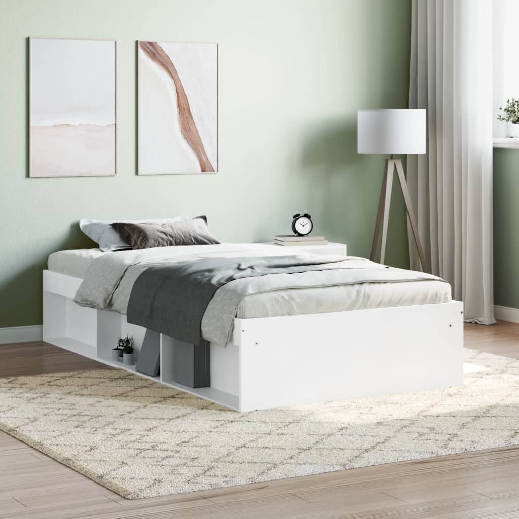 vidaXL Bedframe wit 100x200 cm