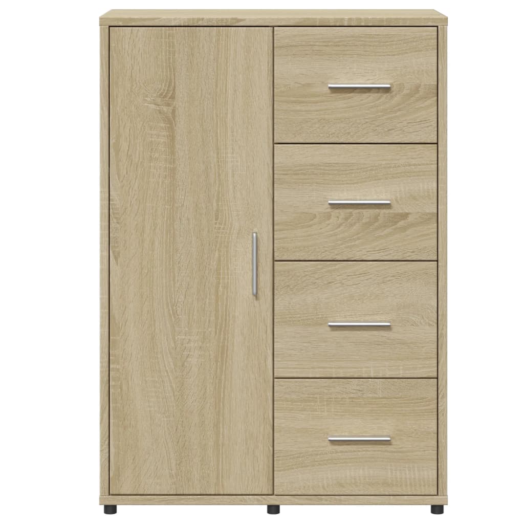 vidaXL Dressoir 60x31x84 cm bewerkt hout sonoma eikenkleurig