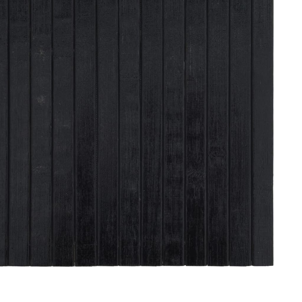 vidaXL Vloerkleed rechthoekig 60x500 cm bamboe zwart