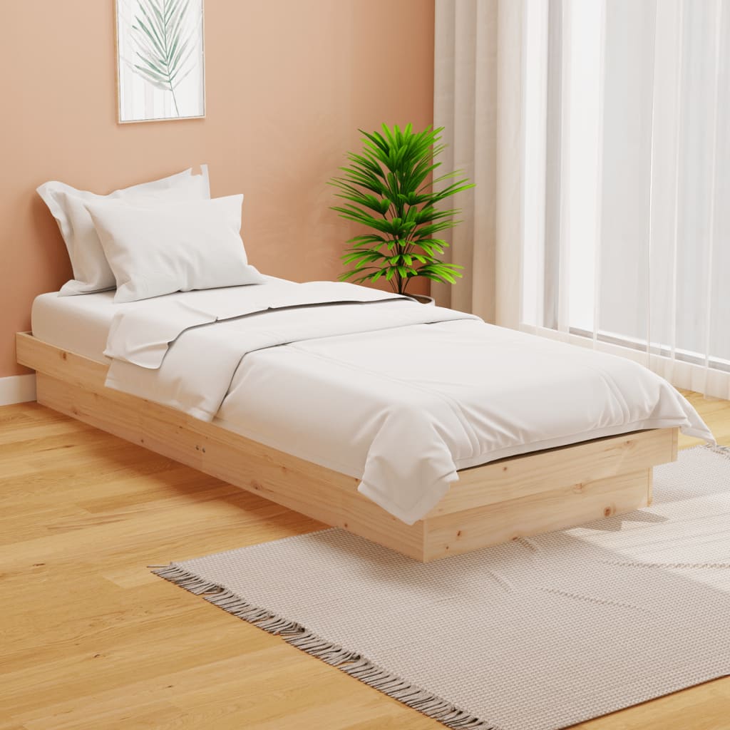 vidaXL Bedframe massief hout 75x190 cm