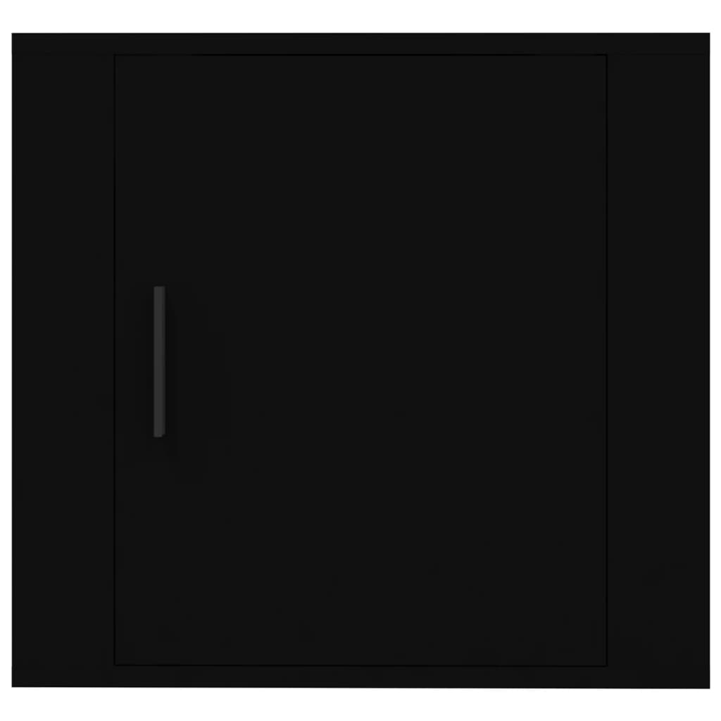 vidaXL Nachtkastjes 2 st wandgemonteerd 50x30x47 cm zwart