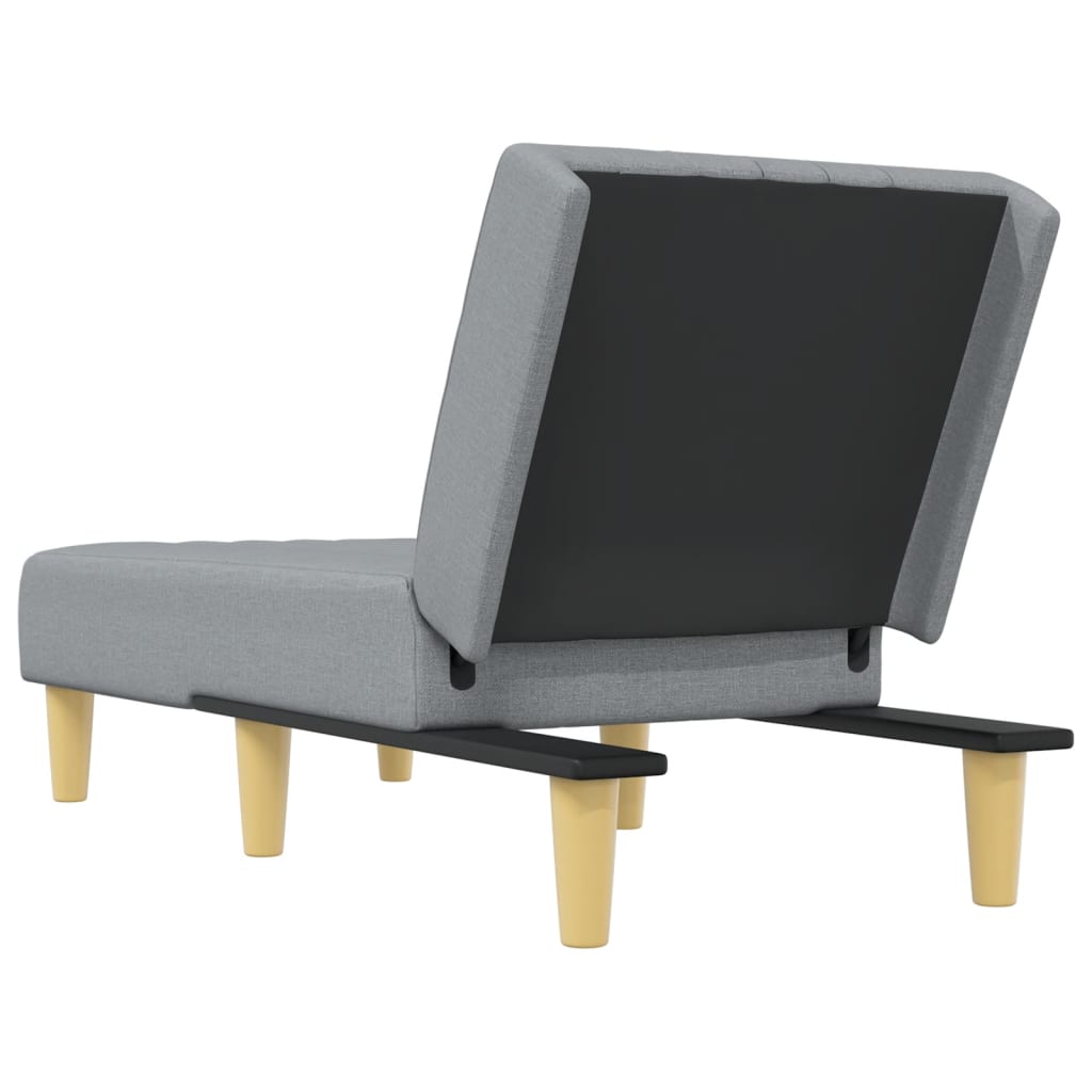 vidaXL Chaise longue stof lichtgrijs