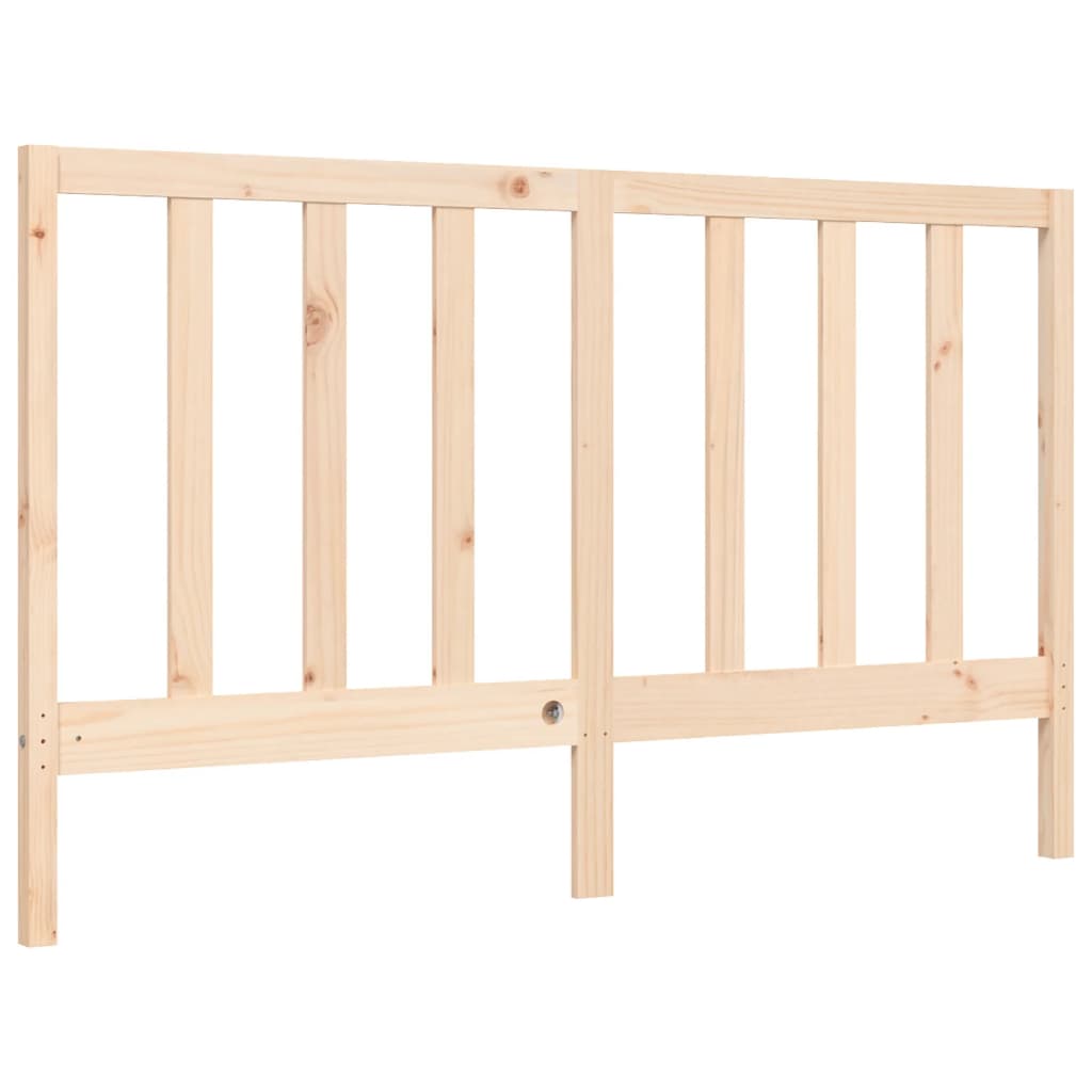 vidaXL Bedframe met hoofdbord massief hout