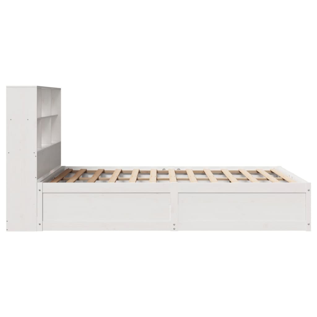 vidaXL Bedframe zonder matras massief grenenhout wit 160x200 cm