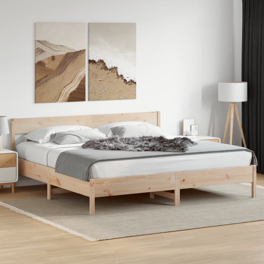 vidaXL Bedframe zonder matras massief grenenhout 180x200 cm