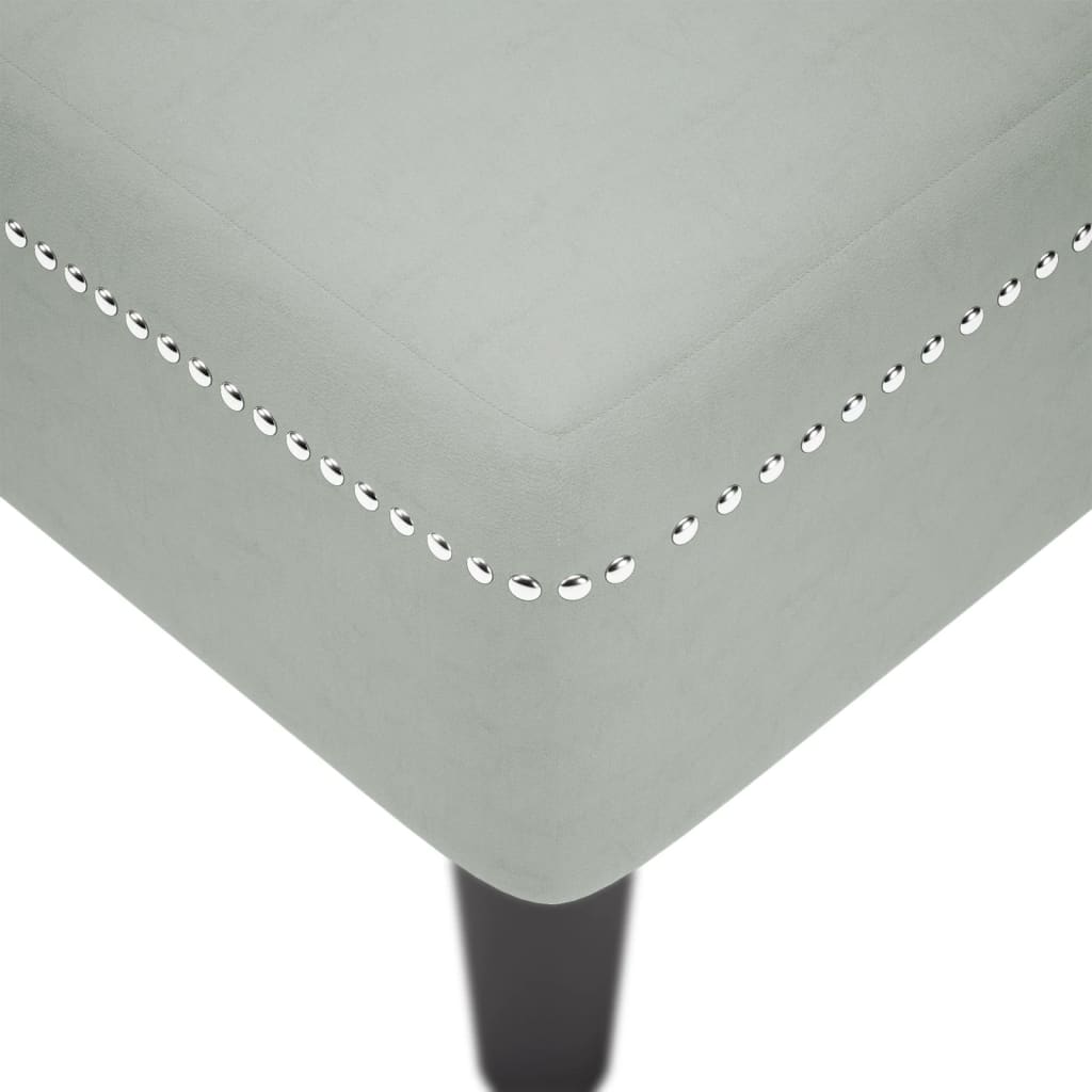 vidaXL Chaise longue met kussen & rechterarmleuning fluweel lichtgrijs