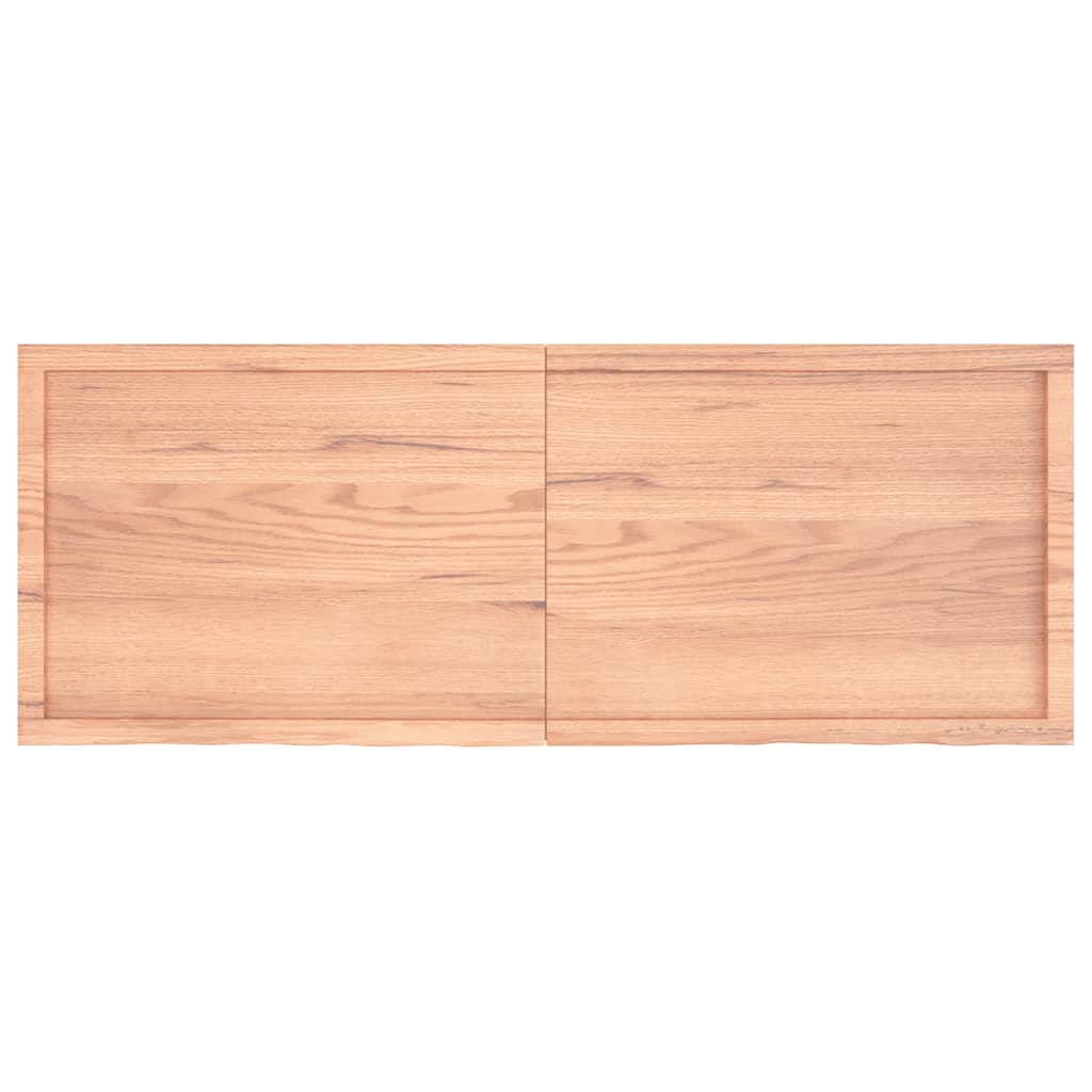 vidaXL Wastafelblad 160x60x(2-6) cm behandeld massief hout lichtbruin