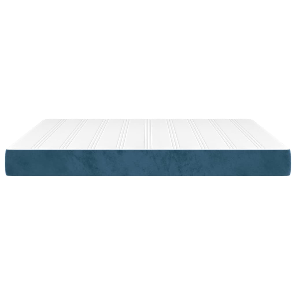 vidaXL Pocketveringmatras 180x200x20 cm fluweel donkerblauw