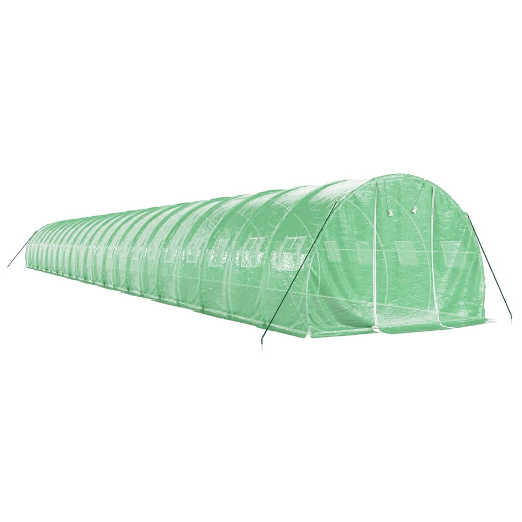 vidaXL Tuinkas met stalen frame 66 m² 22x3x2 m groen