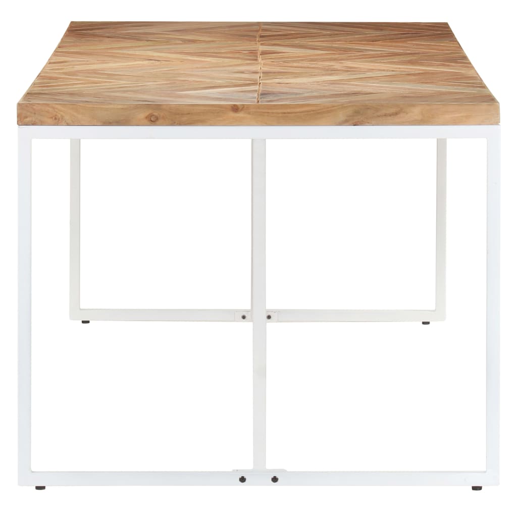 vidaXL Eettafel 200x90x76 cm massief acaciahout en mangohout