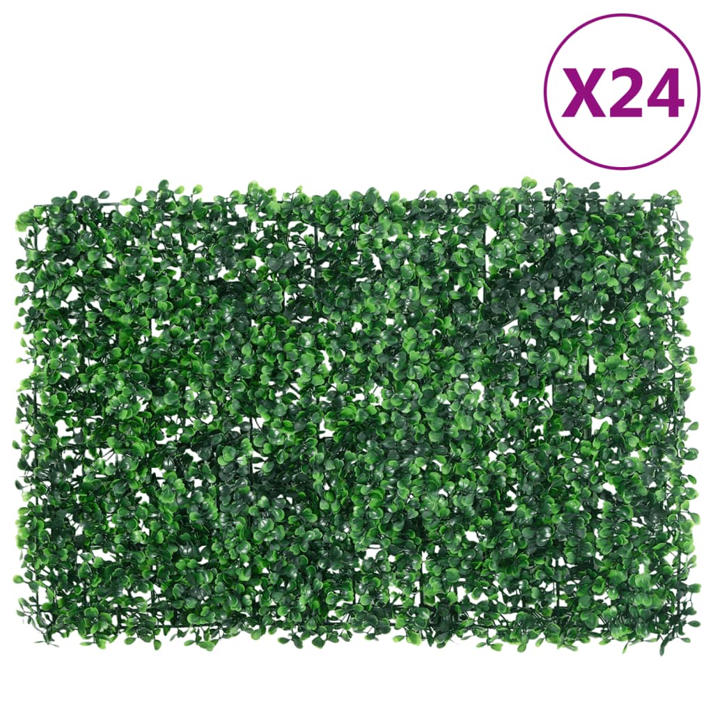  vidaXL Hek met kunstheester 24 st 40x60 cm groen