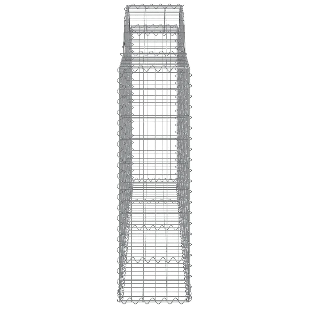 vidaXL Schanskorven 3 st gewelfd 200x30x100/120 cm ijzer