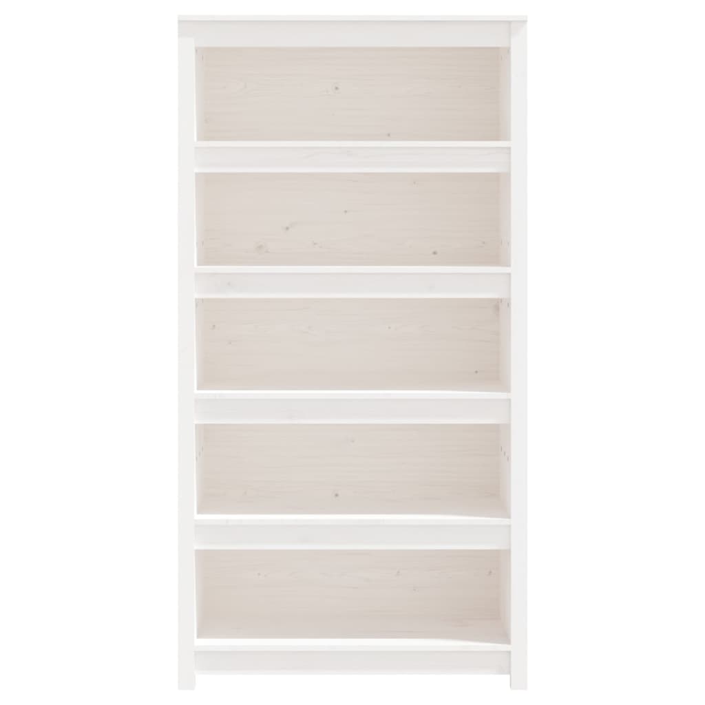 vidaXL Boekenkast 80x35x154 cm massief grenenhout wit