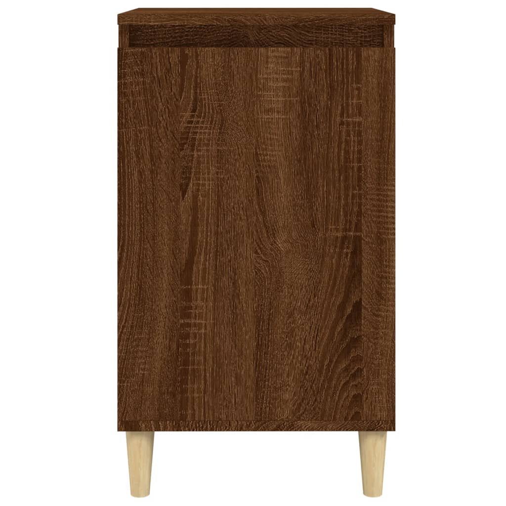 vidaXL Nachtkastje 40x35x70 cm bewerkt hout bruin eikenkleur