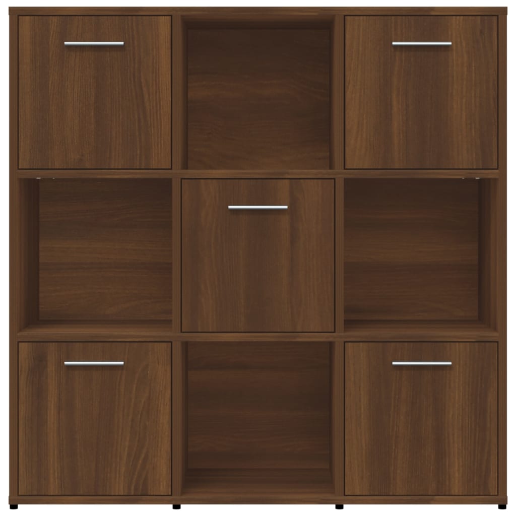 vidaXL Boekenkast 90x30x90 cm bewerkt hout bruin eikenkleur