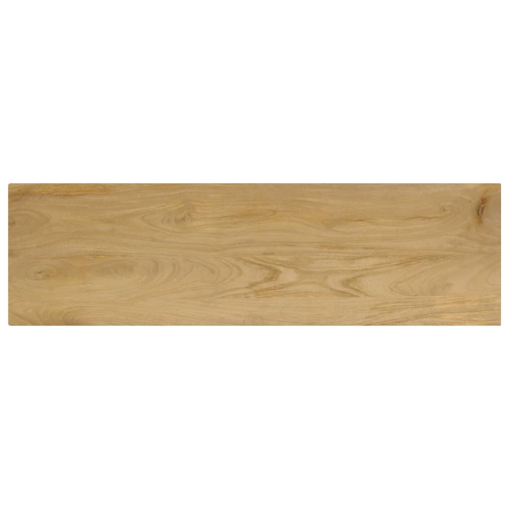 vidaXL Wandtafel 120x35x76 cm massief mangohout en staal