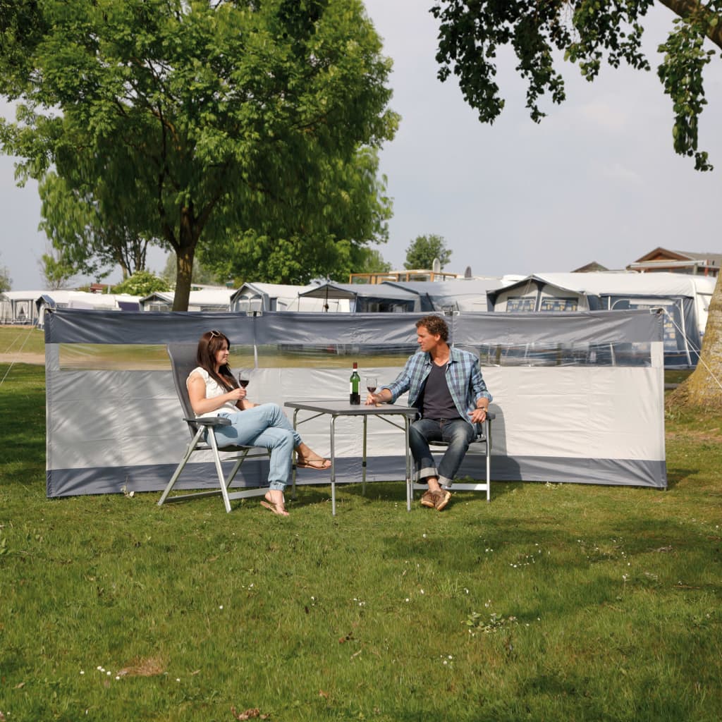 Bo-Camp Windscherm met raam Dennis 500x140 cm grijs