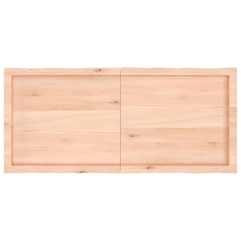 vidaXL Tafelblad natuurlijke rand 120x50x(2-4) cm massief eikenhout