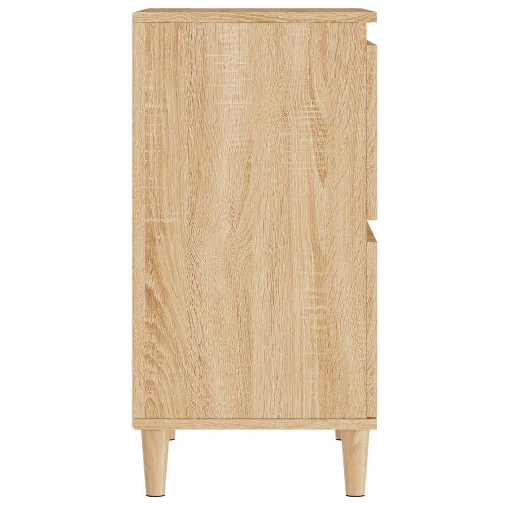 vidaXL Dressoirs 2 st 60x35x70 cm bewerkt hout sonoma eikenkleurig