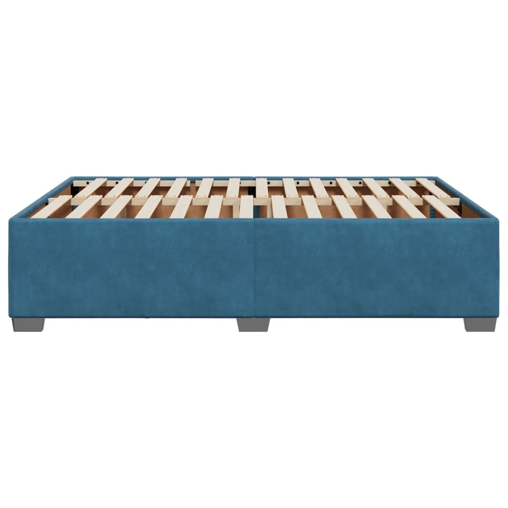 vidaXL Bedframe fluweel blauw 160x200 cm