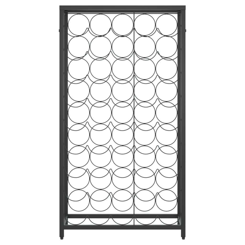 vidaXL Wijnrek voor 45 flessen 54x18x100 cm smeedijzer zwart