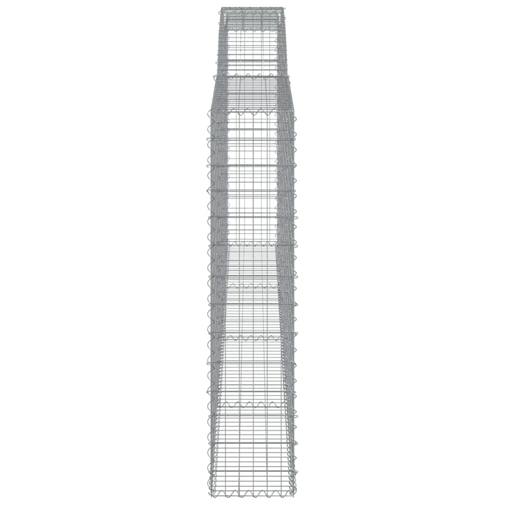 vidaXL Schanskorven 7 st gewelfd 400x30x140/160 cm ijzer