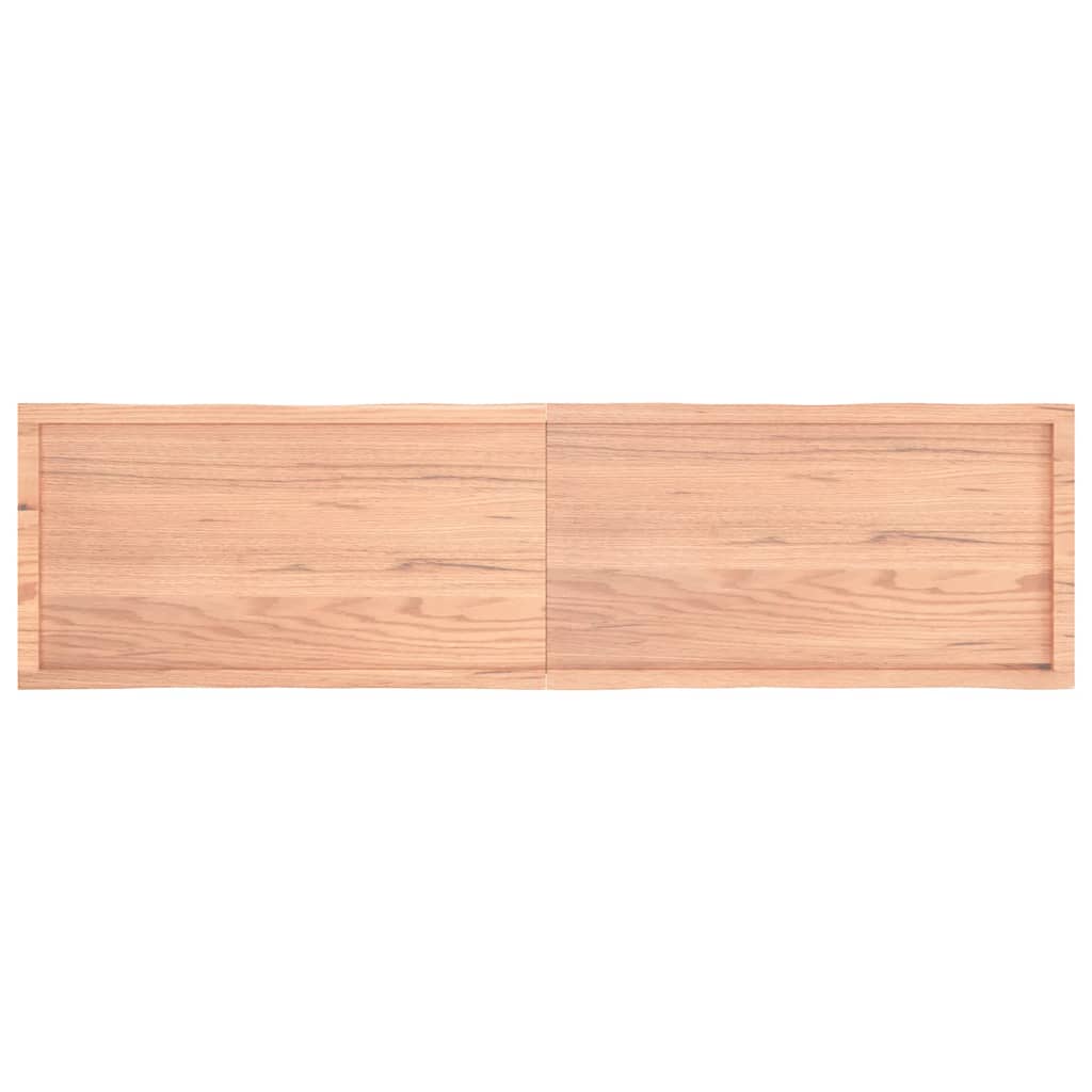 vidaXL Tafelblad natuurlijke rand 200x50x(2-4) cm eikenhout lichtbruin