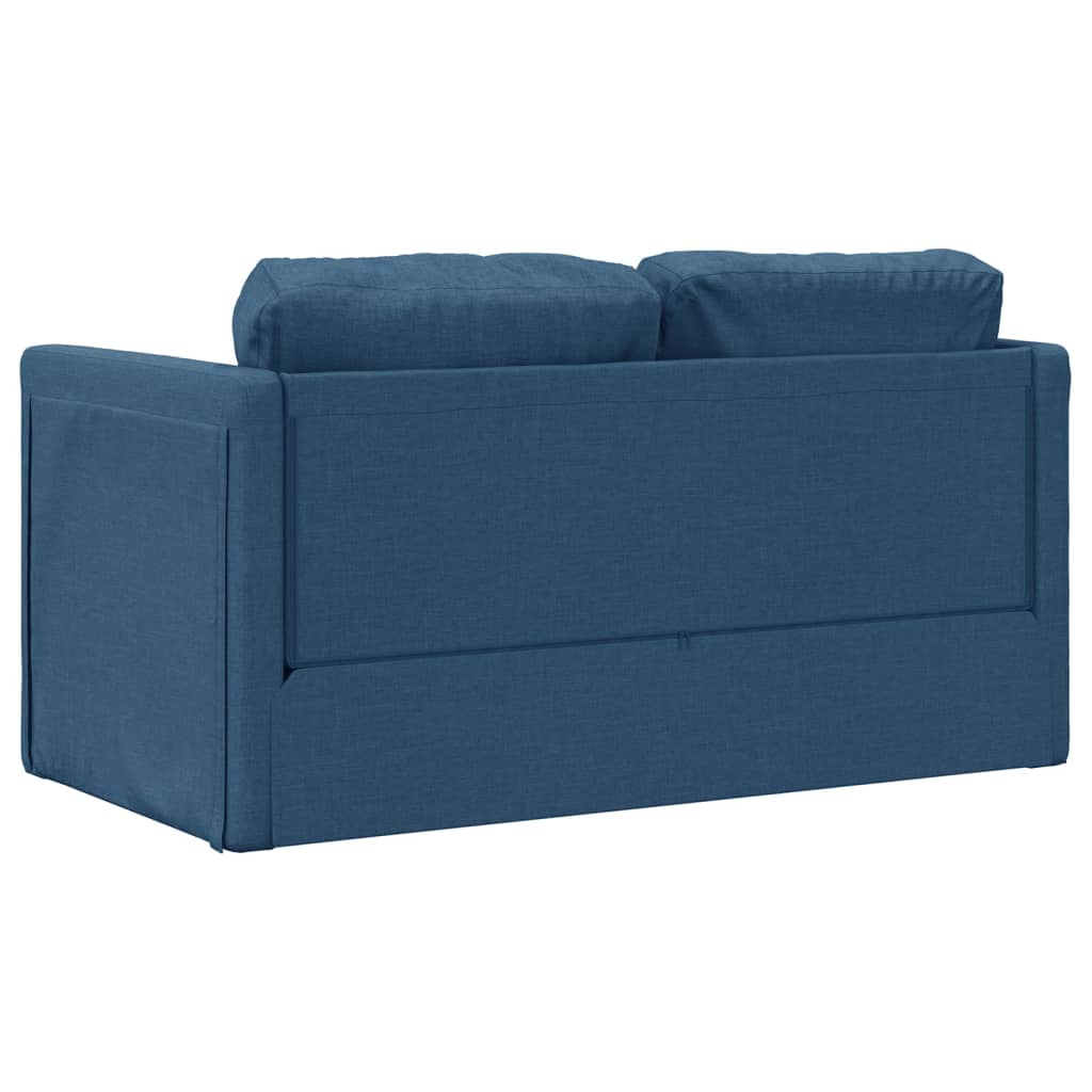 vidaXL Slaapbank vloermodel 2-in-1 112x174x55 cm stof blauw