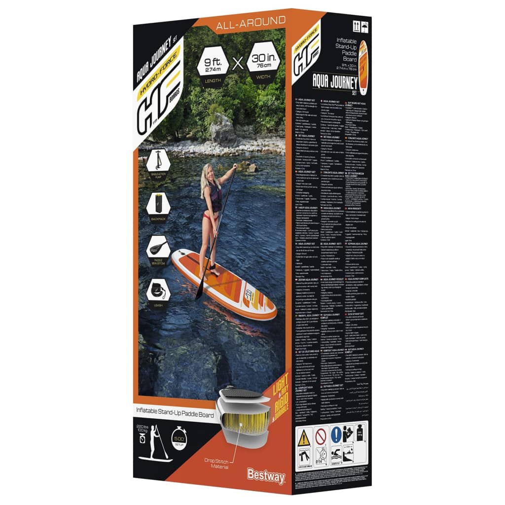 Bestway Paddleboardset Hydro-Force Aqua Journey opblaasbaar 65349