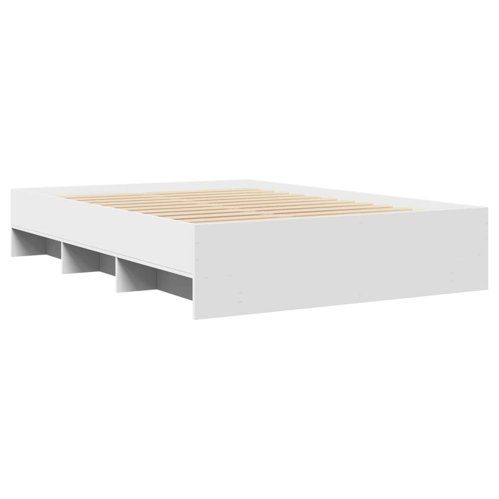 vidaXL Bedframe bewerkt hout wit 120x190 cm