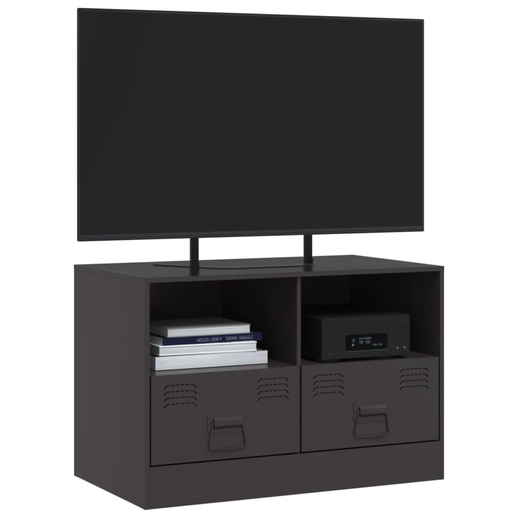 vidaXL Tv-meubel 67x39x44 cm staal zwart