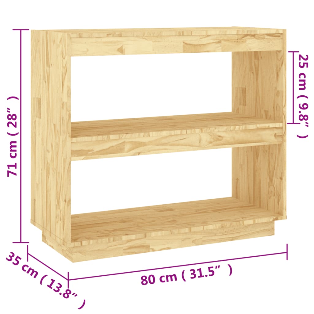 vidaXL Boekenkast 80x35x71 cm massief grenenhout