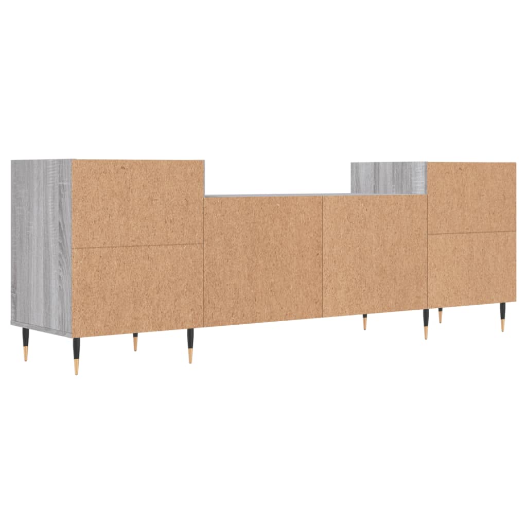 vidaXL Tv-meubel 160x35x55 cm bewerkt hout grijs sonoma eikenkleurig