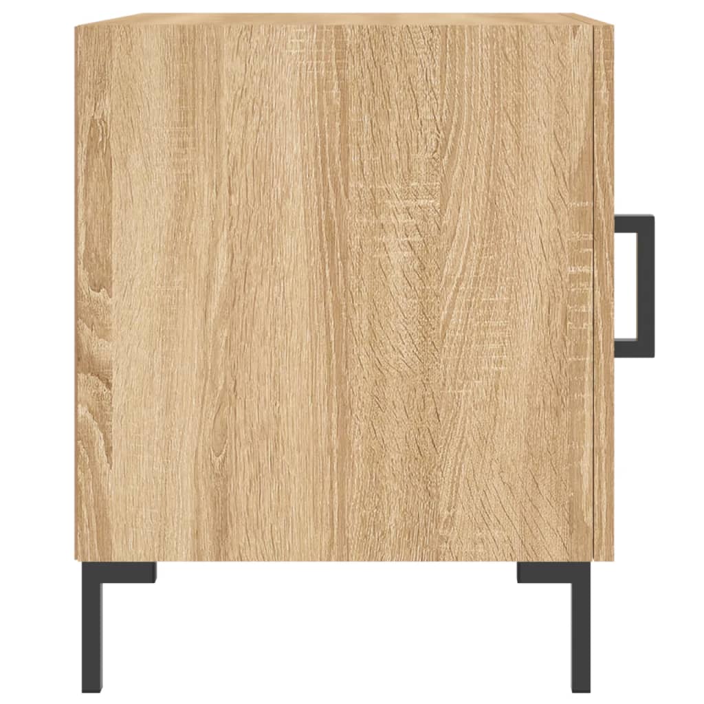 vidaXL Nachtkastje 40x40x50 cm bewerkt hout sonoma eikenkleurig