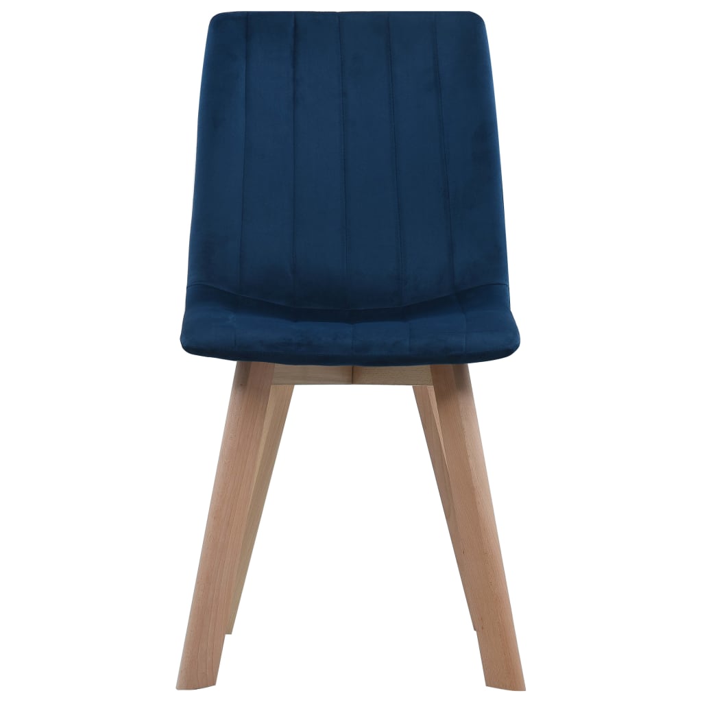 vidaXL Eetkamerstoelen 2 st fluweel blauw