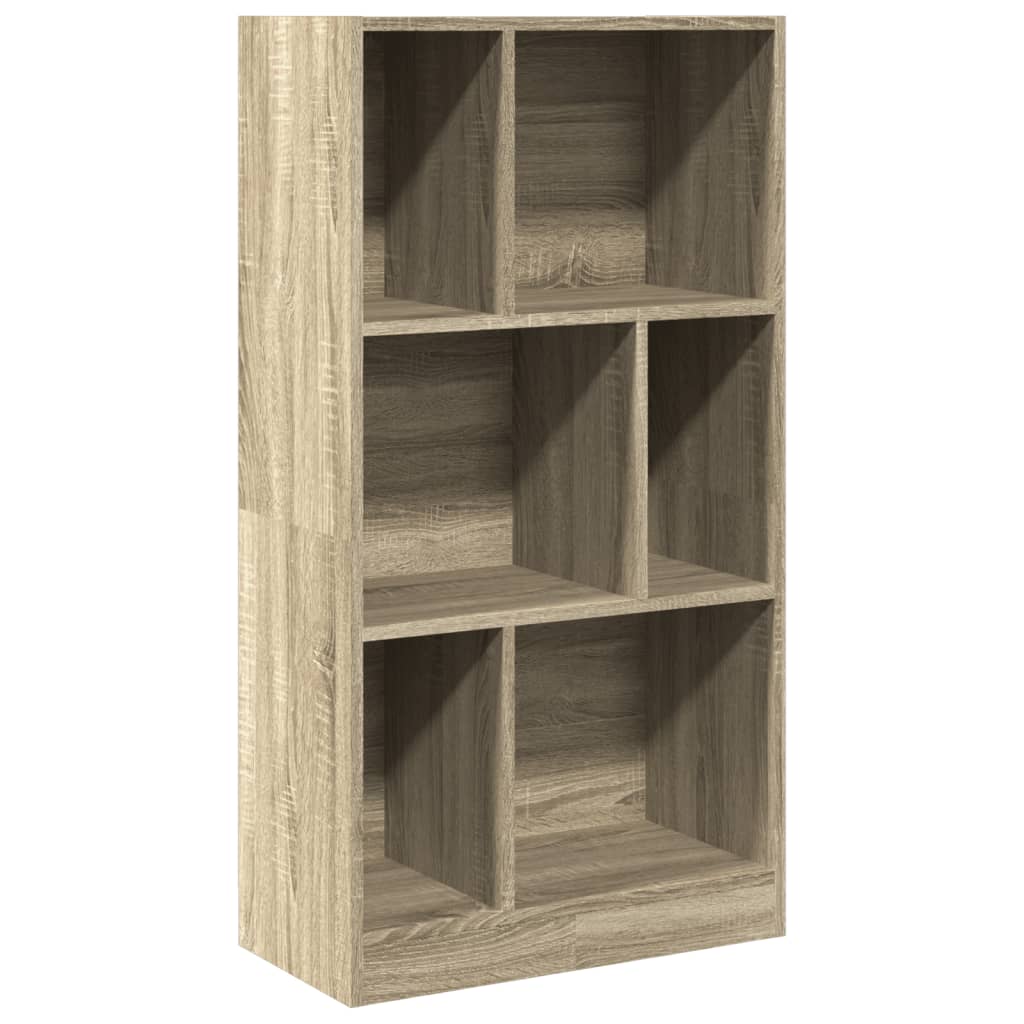 vidaXL Boekenkast 57x28,5x107,5 cm bewerkt hout sonoma eikenkleurig