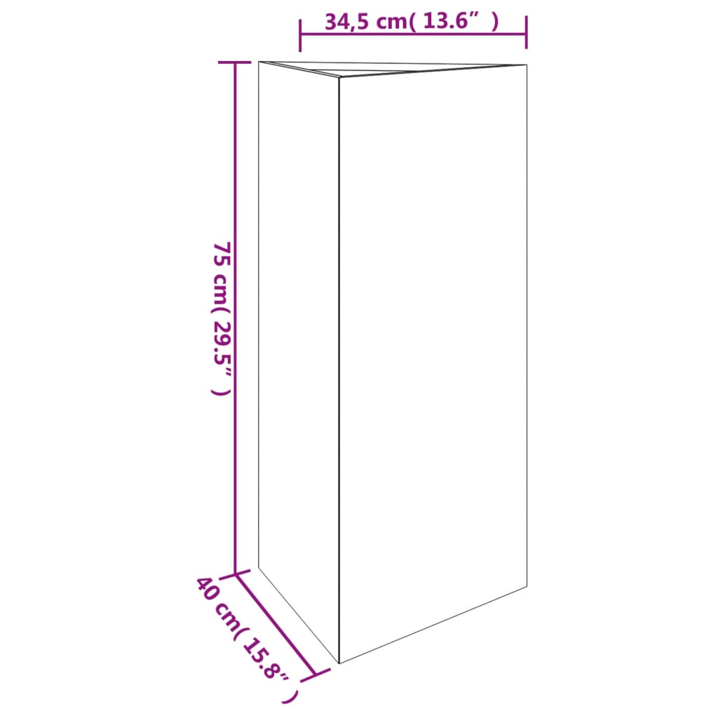 vidaXL Plantenbak 40x34,5x75 cm cortenstaal