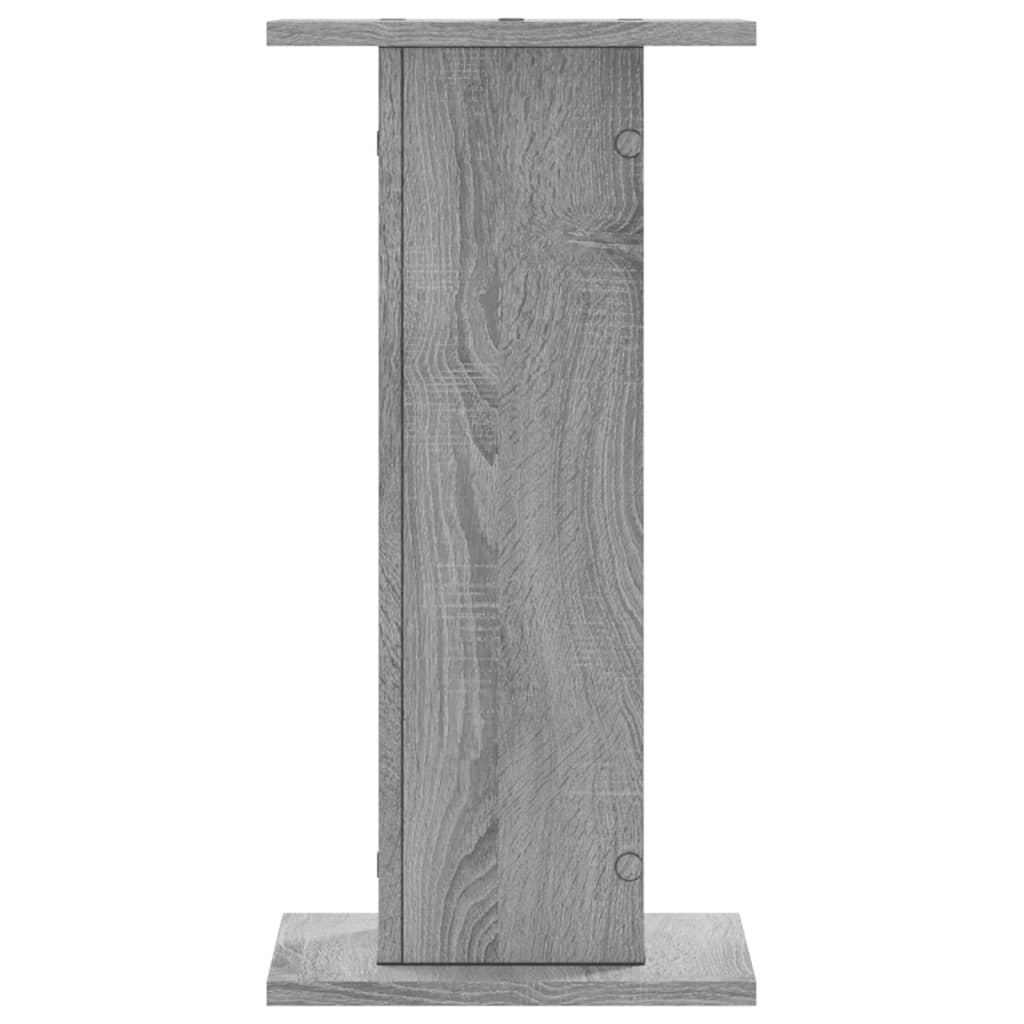 vidaXL Plantenstandaards 2 st 30x30x60 cm bewerkt hout grijs sonoma