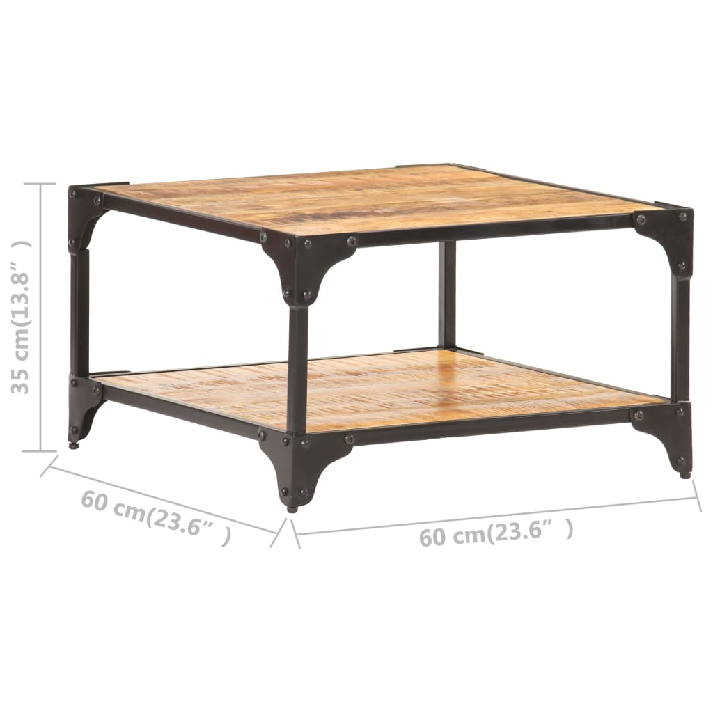 vidaXL Salontafel 60x60x35 cm massief mangohout