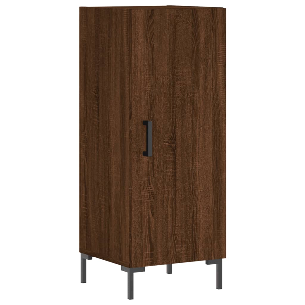 vidaXL Hoge kast 34,5x34x180 cm bewerkt hout bruin eikenkleur