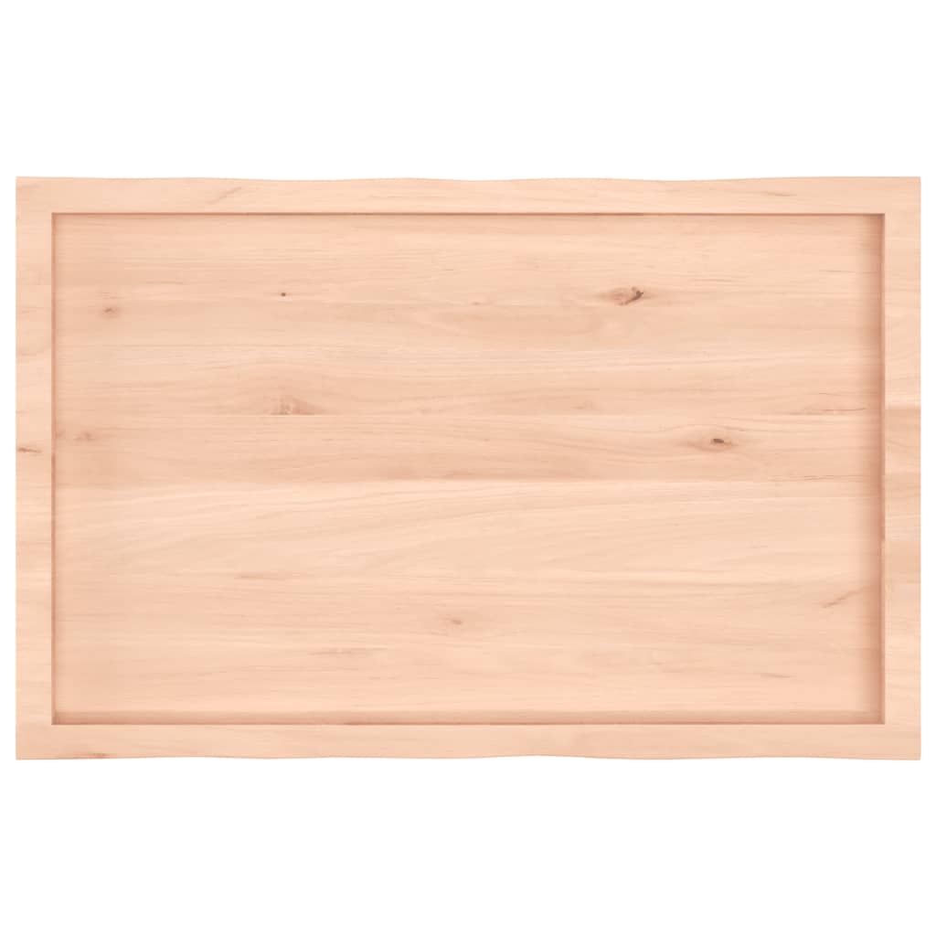 vidaXL Tafelblad natuurlijke rand 100x60x(2-6) cm massief eikenhout