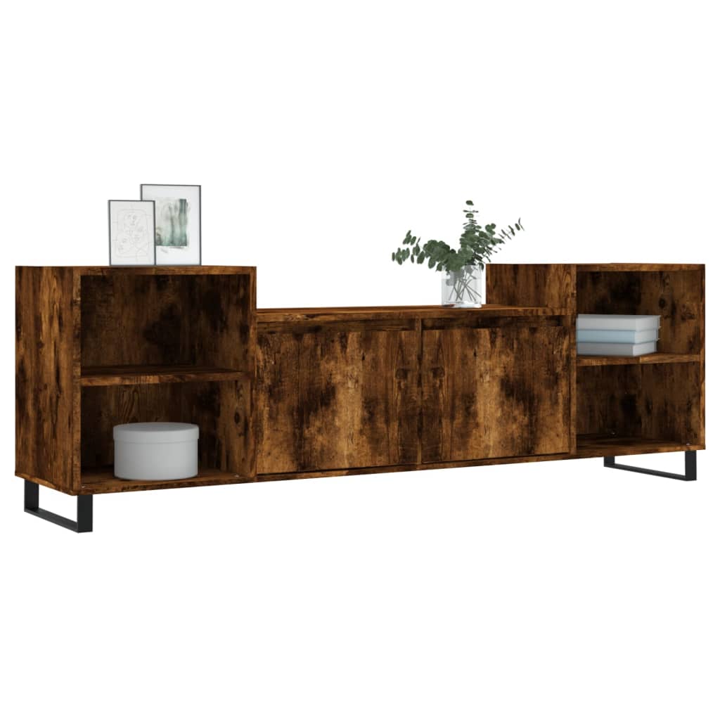 vidaXL Tv-meubel 160x35x55 cm bewerkt hout gerookt eikenkleurig