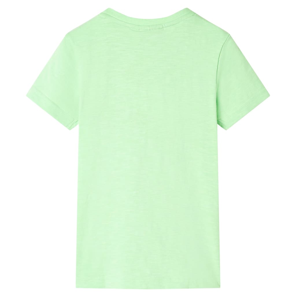 Kindershirt 128 neongroen